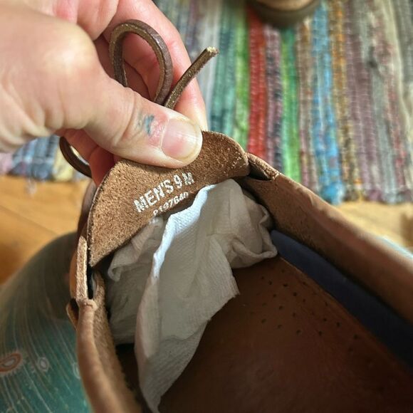 Sperry Top Sider Men's Tan Leather Boat Shoes 9M - Picture 3 of 16